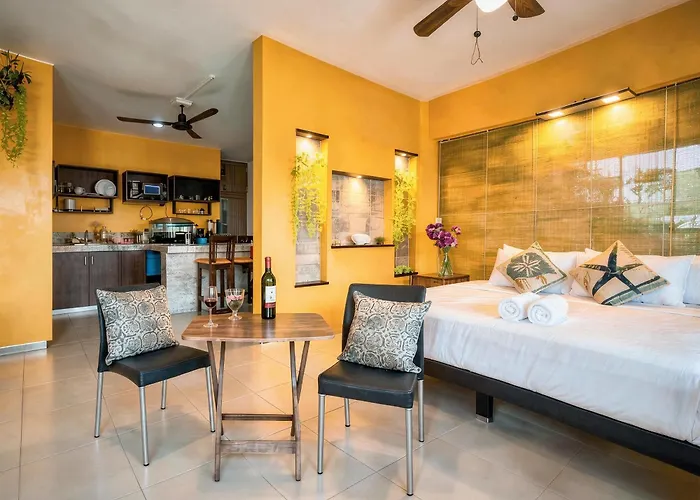 Quiet 1Br 2Br Duplex, 2 Blue Flag Beaches 15 Min Walk, Sleeps 2-8, Full Induction Kitchen Wifi Ac Free Bikes, Market & Minibus 10 Min, 5Th Ave 20 Min, Dozens Of Cenotes 20 Min, Ado Bus 30 Min, Cozumel Ferry 40 Min, Free Street Parking Apartment