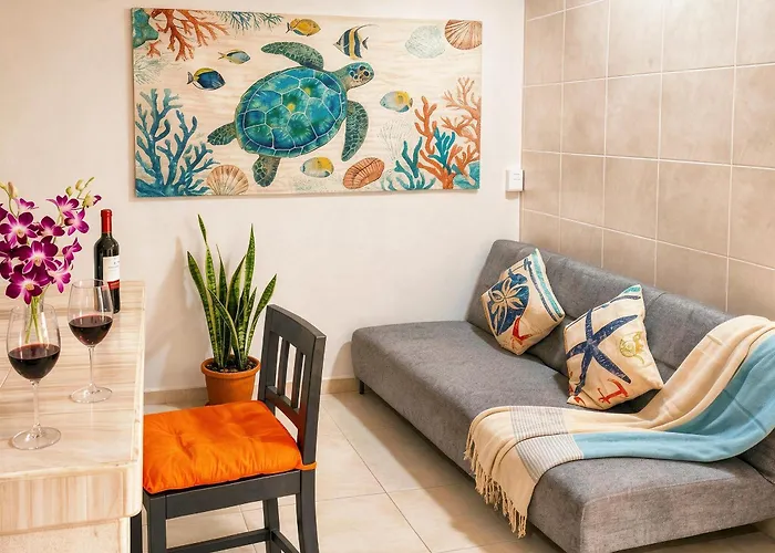Quiet 1Br 2Br Duplex, 2 Blue Flag Beaches 15 Min Walk, Sleeps 2-8, Full Induction Kitchen Wifi Ac Free Bikes, Market & Minibus 10 Min, 5Th Ave 20 Min, Dozens Of Cenotes 20 Min, Ado Bus 30 Min, Cozumel Ferry 40 Min, Free Street Parking *